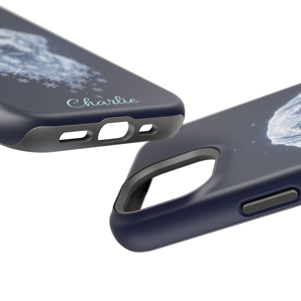 Personalized Winter Snowflake Labrador Phone Case — Tough Magnetic Case with Wireless Charging