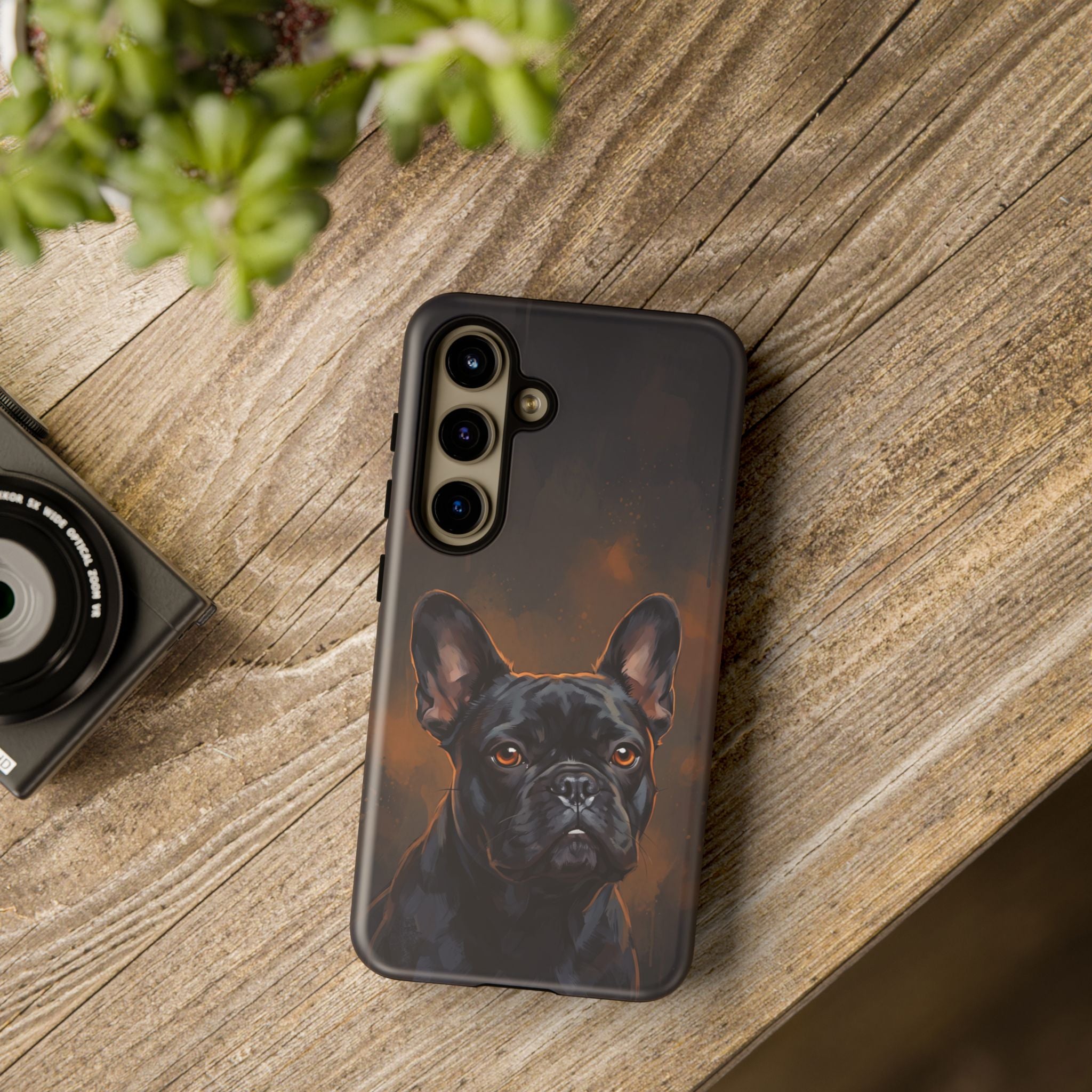 Moody French Bulldog Portrait Phone Case | Dramatic Studio Photography Style | iPhone & Samsung