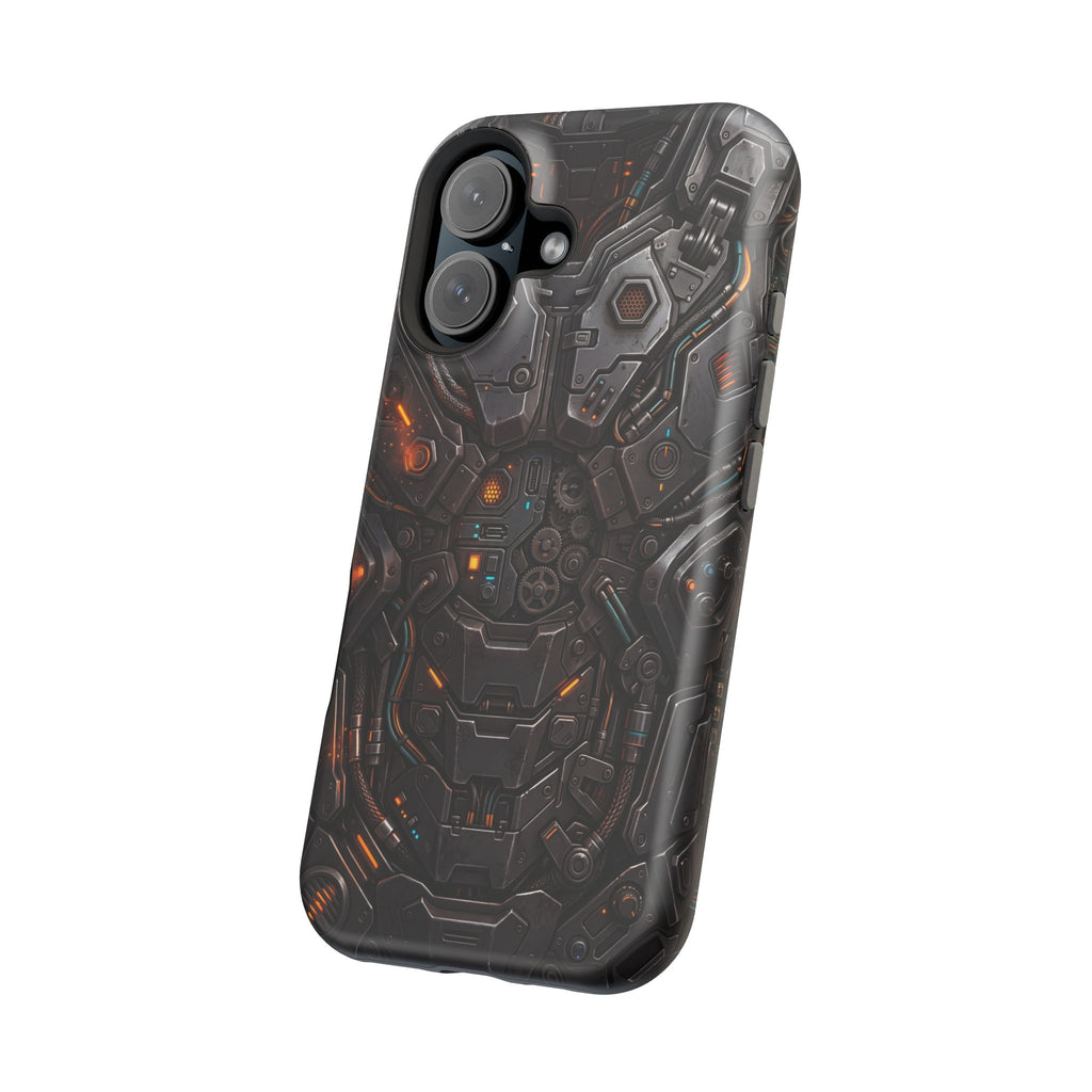 Mech Armor Phone Case — Industrial Circuit Wireless Charging Cover