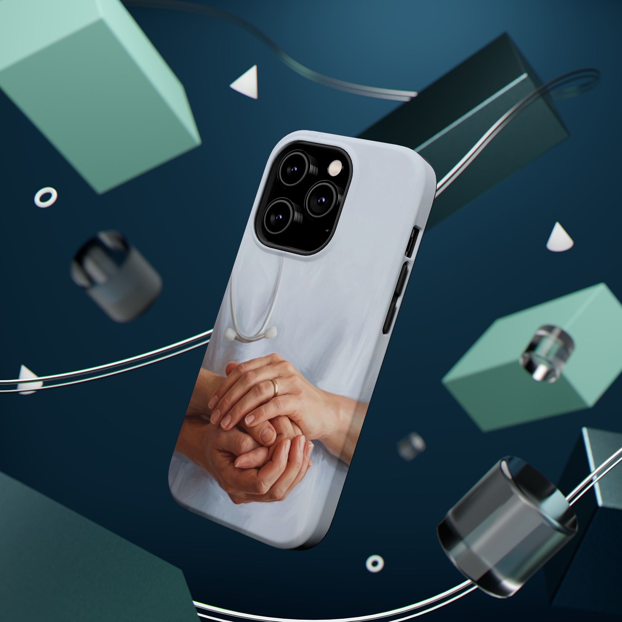 Impact-Resistant Phone Case — Caring Hands Wireless Charging Cover