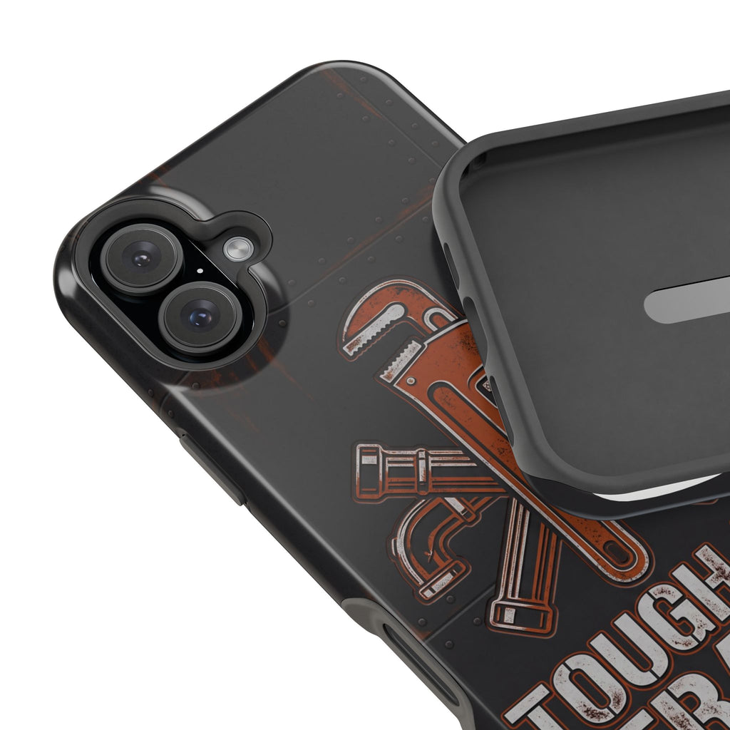 Tough By Trade Phone Case — Crossed Wrenches Wireless Charging Cover