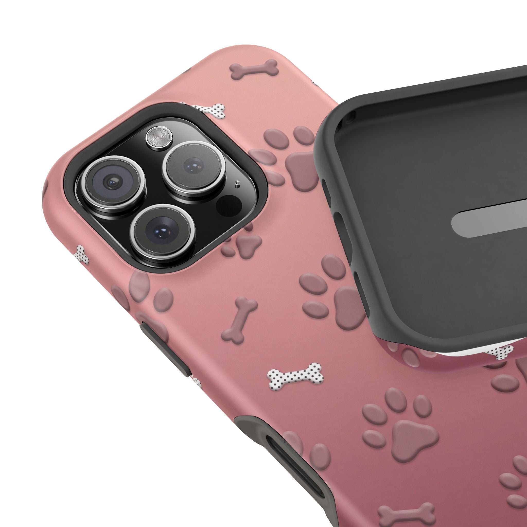 Paws & Bones Phone Case — Impact-Resistant Wireless Charging Cover