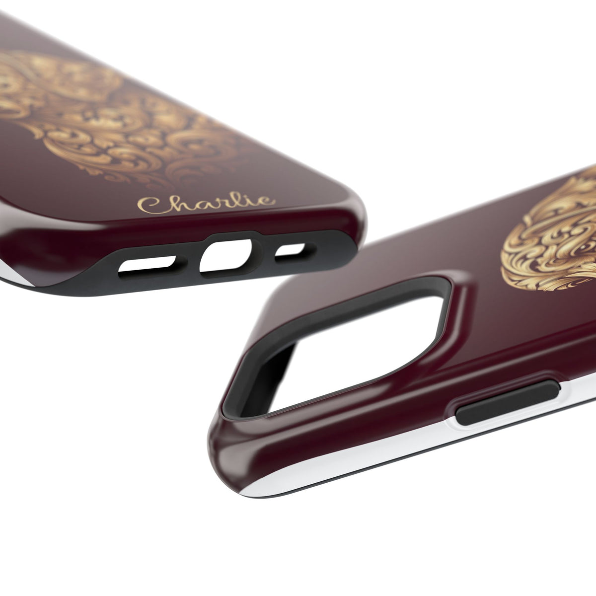 Personalized Gold Filigree Labrador Phone Case — Tough Magnetic Case with Wireless Charging