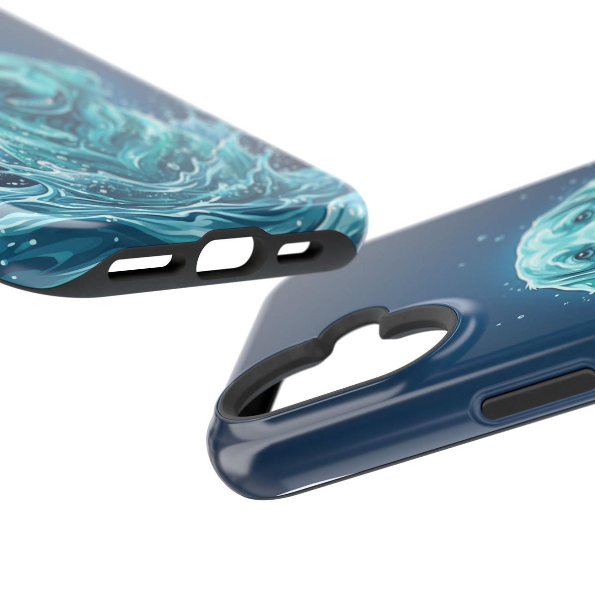 Water Splash Labrador Phone Case — Tough Magnetic Case with Wireless Charging