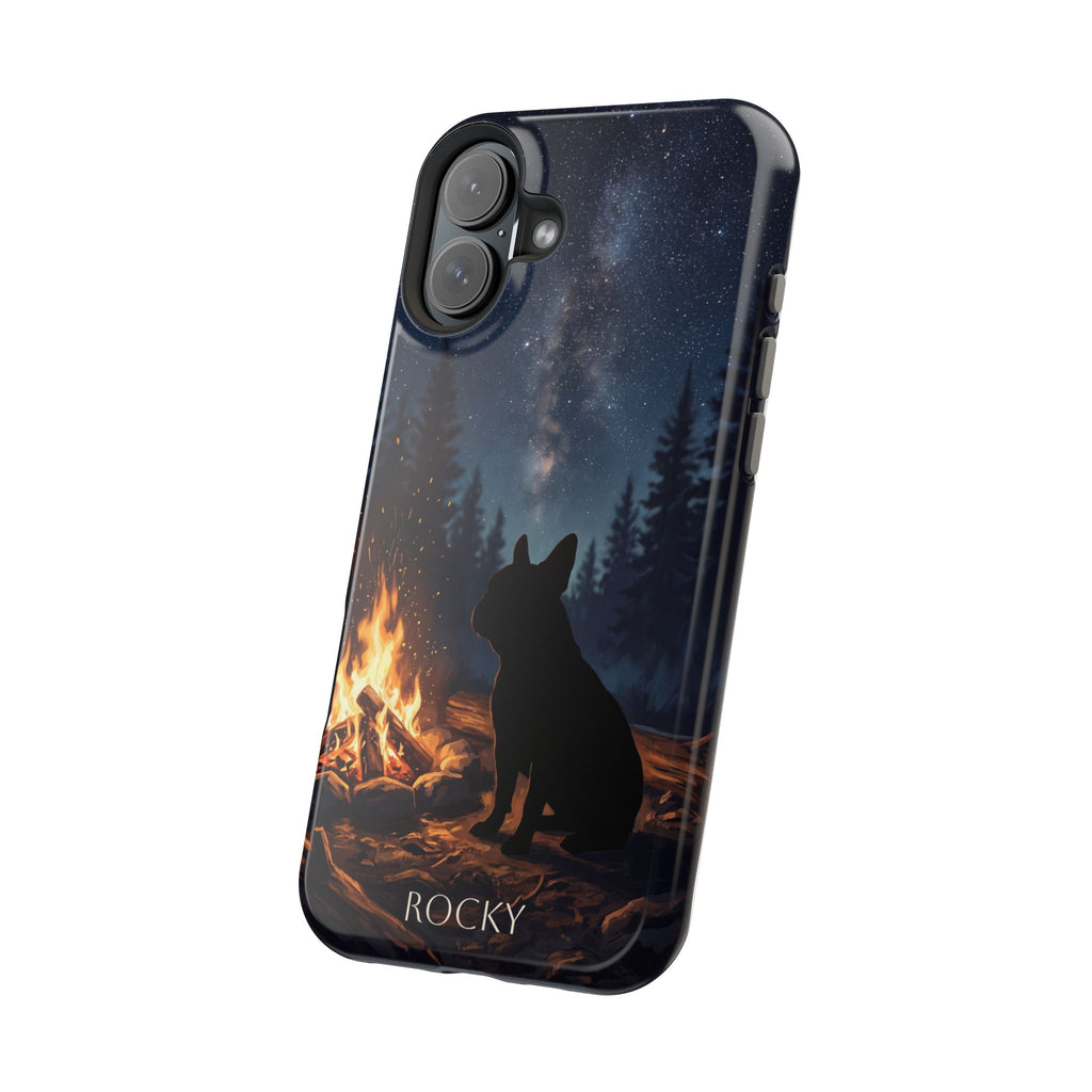 Personalized French Bulldog Campfire Phone Case — Wireless Charging Cover