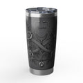 Personalized Stethoscope Tumbler – Rose Gold Floral Design 20 oz