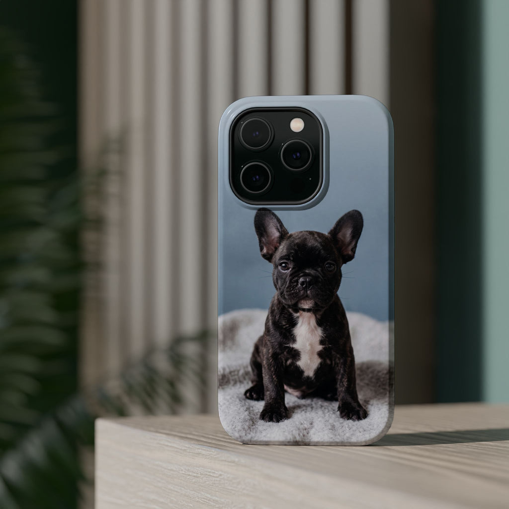 French Bulldog Puppy Phone Case — Impact-Resistant Wireless Charging Cover