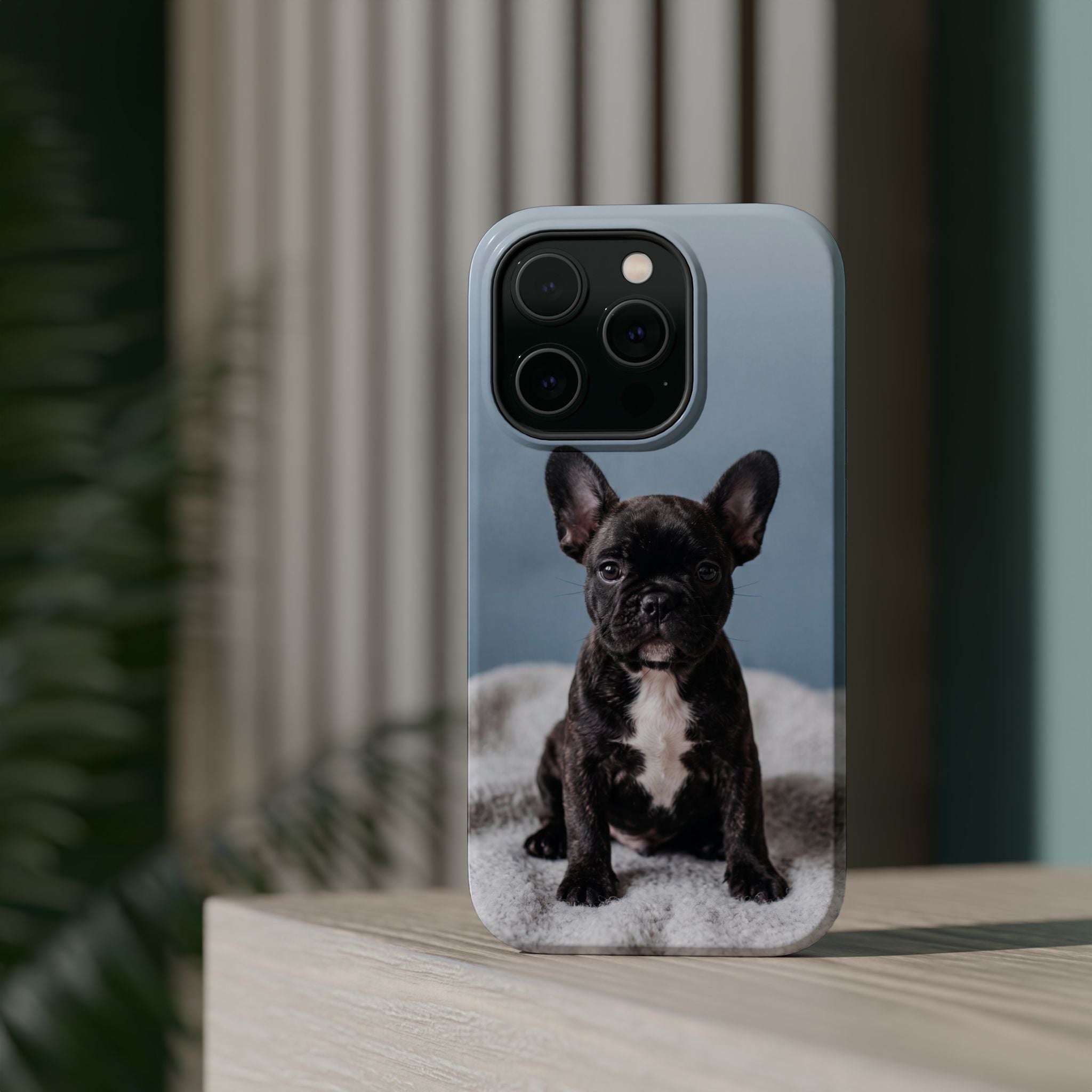 French Bulldog Puppy Phone Case — Impact-Resistant Wireless Charging Cover
