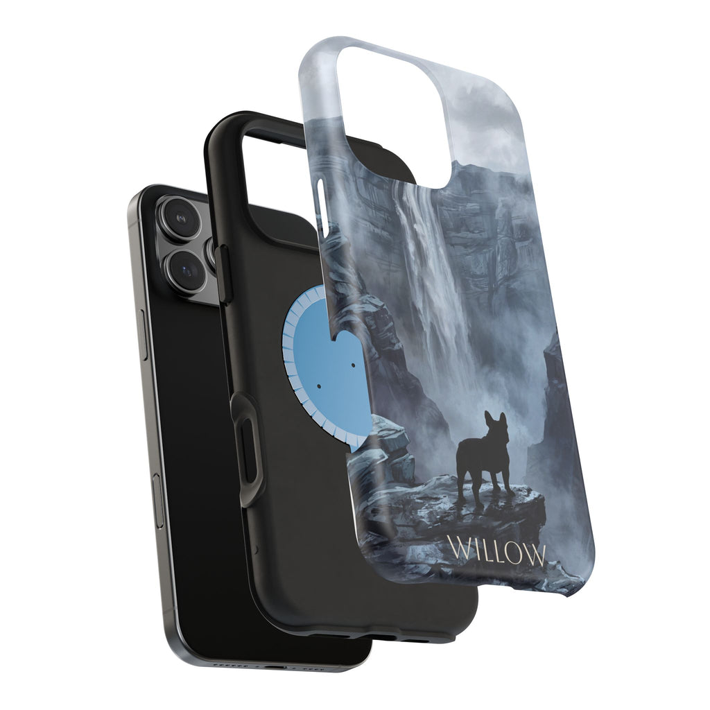 Personalized French Bulldog Misty Waterfall Phone Case — Wireless Charging Cover