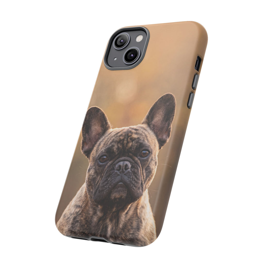 French Bulldog Portrait Phone Case | Realistic Brindle Frenchie Photo Case | iPhone & Samsung