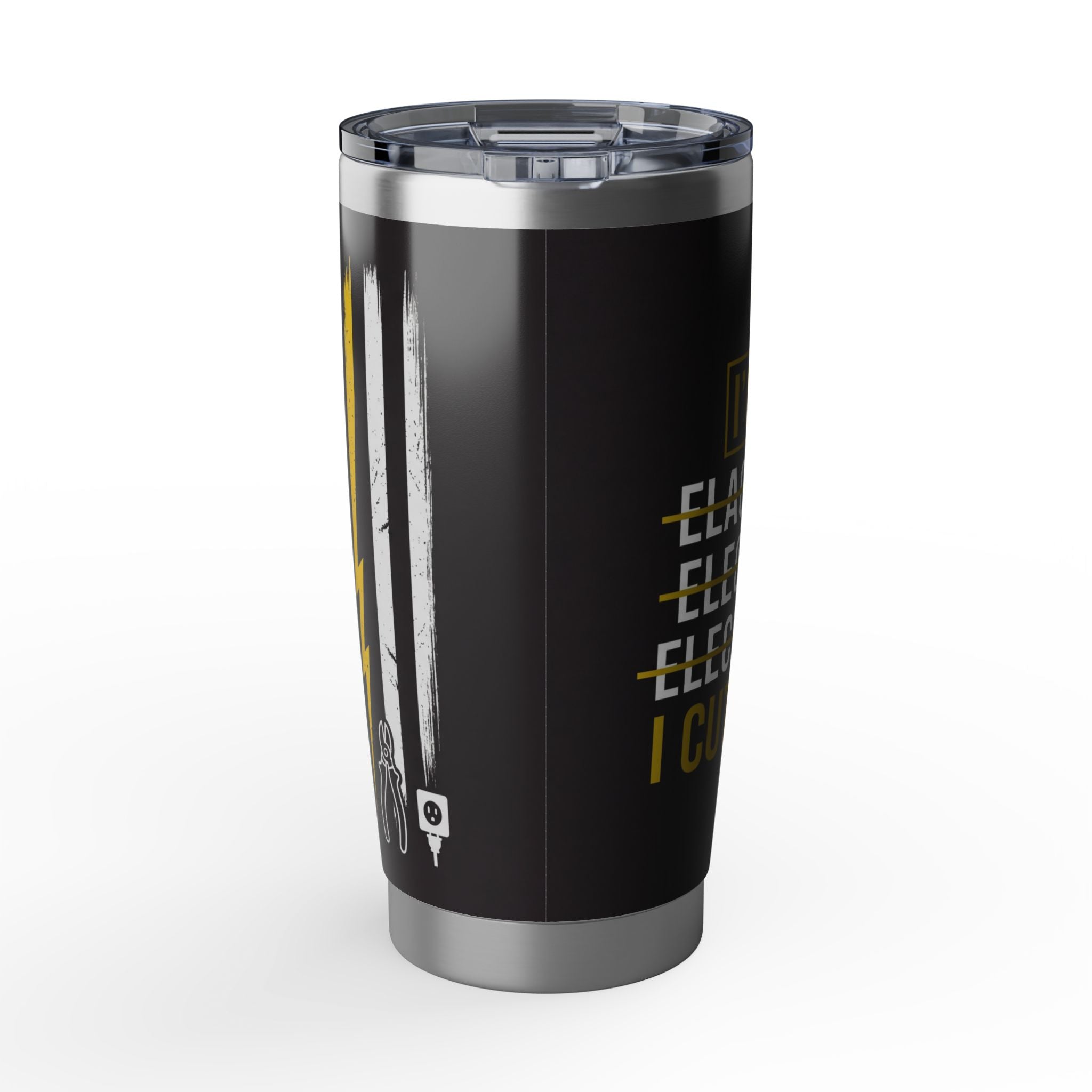 Funny Electrician Tumbler – "I Cut Wires" Misspelled Gag Design 20 oz