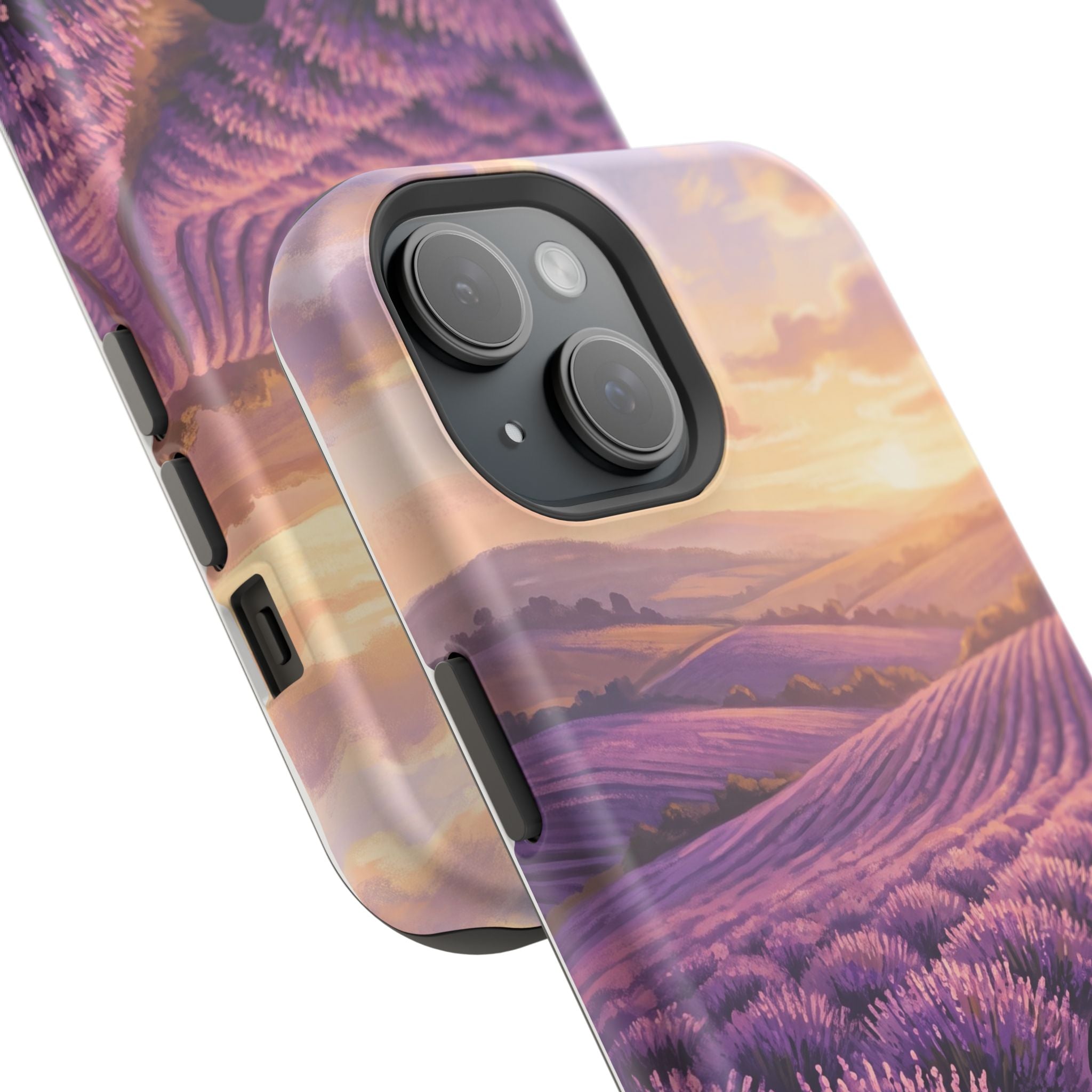 Personalized Dachshund Lavender Field Phone Case — Wireless Charging Cover