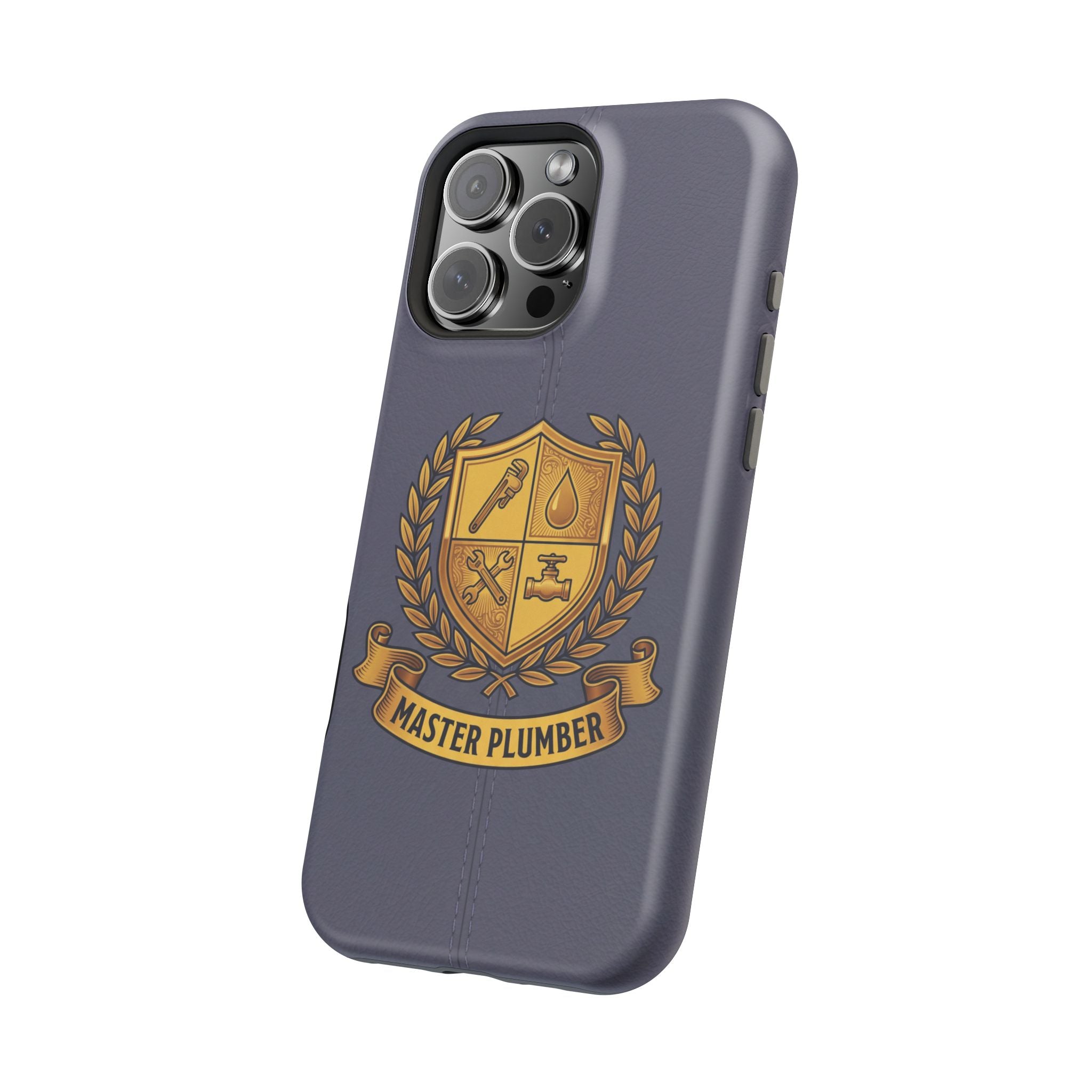 Master Plumber Crest Phone Case — Heraldic Shield Wireless Charging Cover