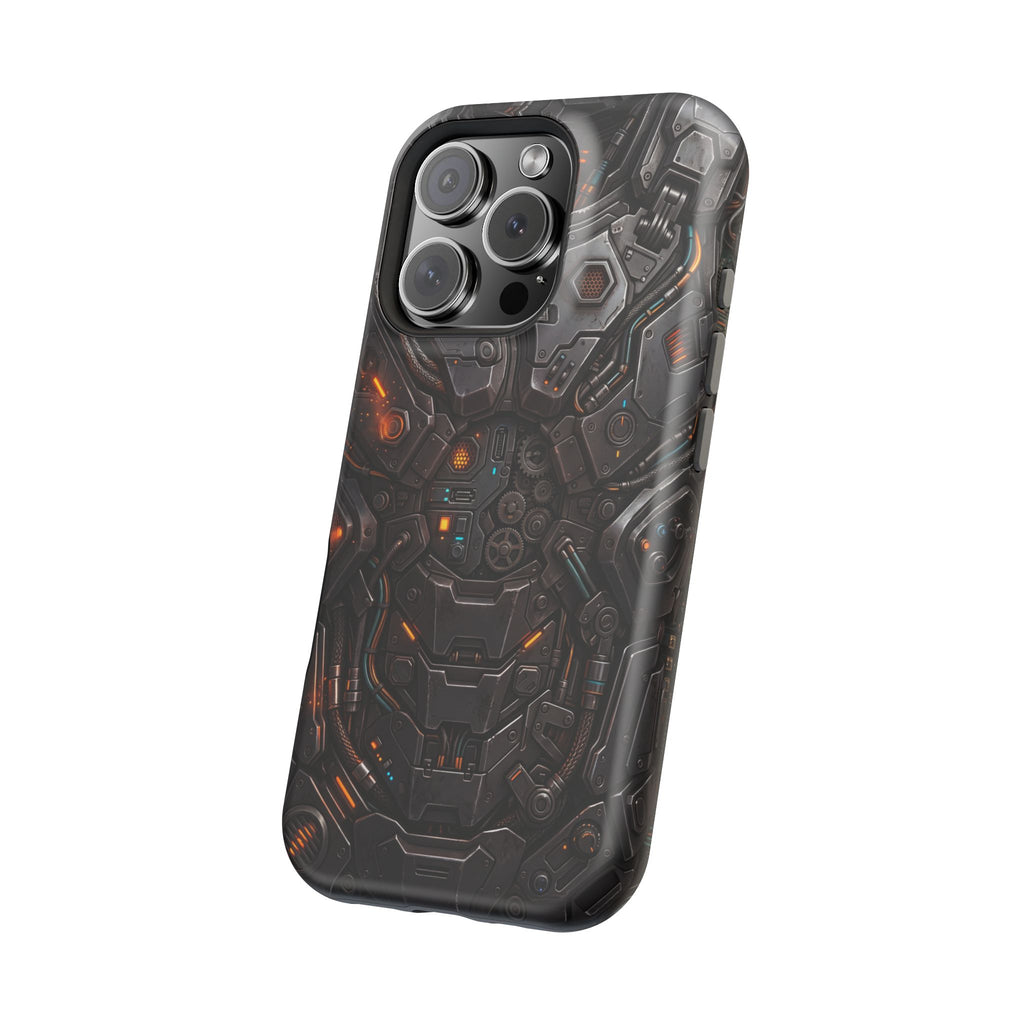 Mech Armor Phone Case — Industrial Circuit Wireless Charging Cover