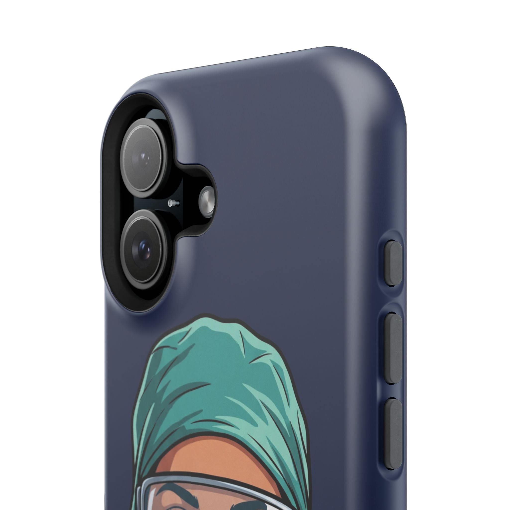 Bold Nurse Portrait Phone Case — Magnetic Wireless Charging Cover