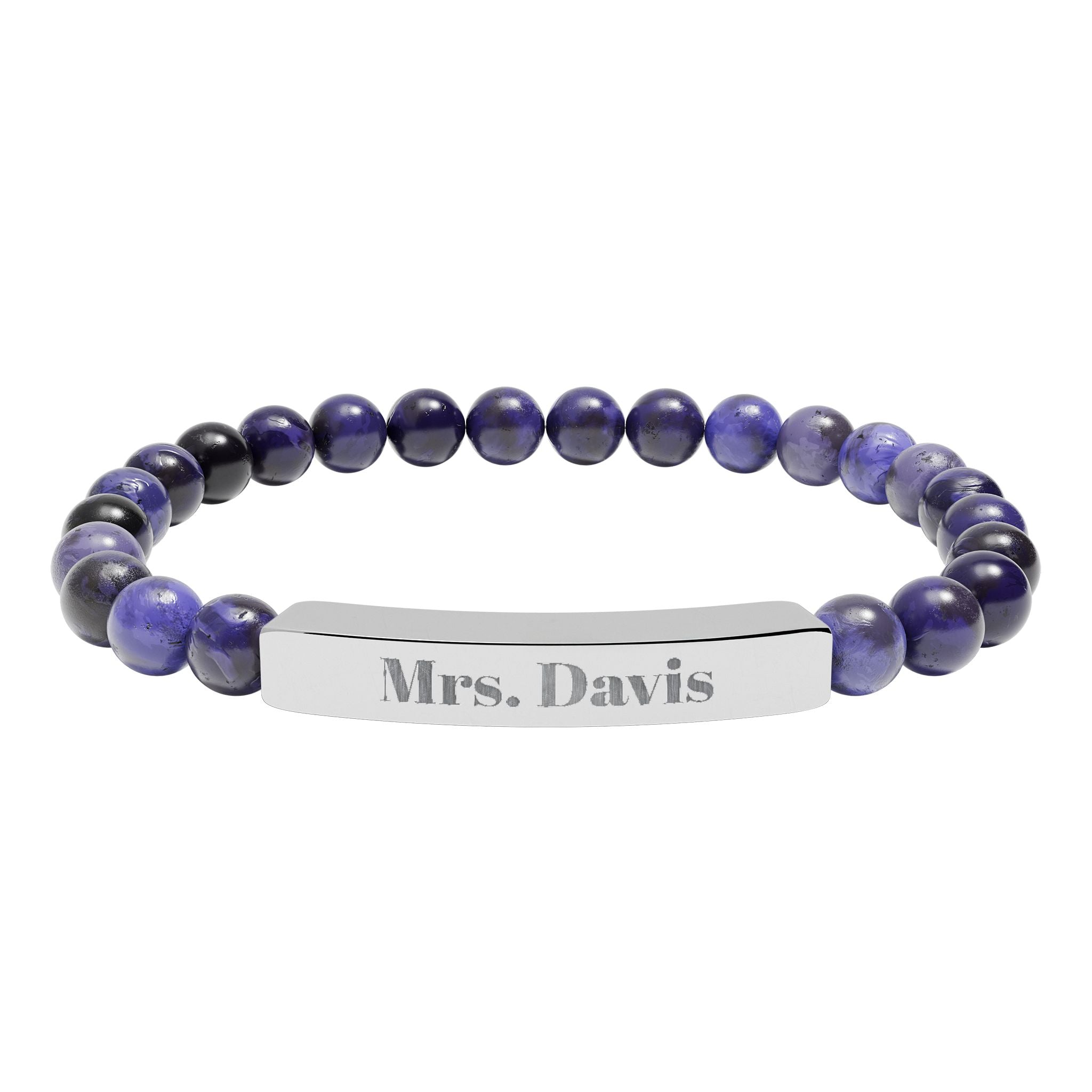 Personalized Teacher Bracelet | Engraved Name Bar Bracelet, Teacher Gift