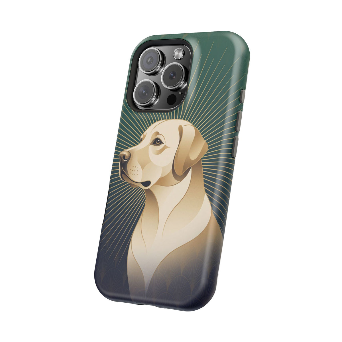 Art Deco Labrador Phone Case — Tough Magnetic Case with Wireless Charging