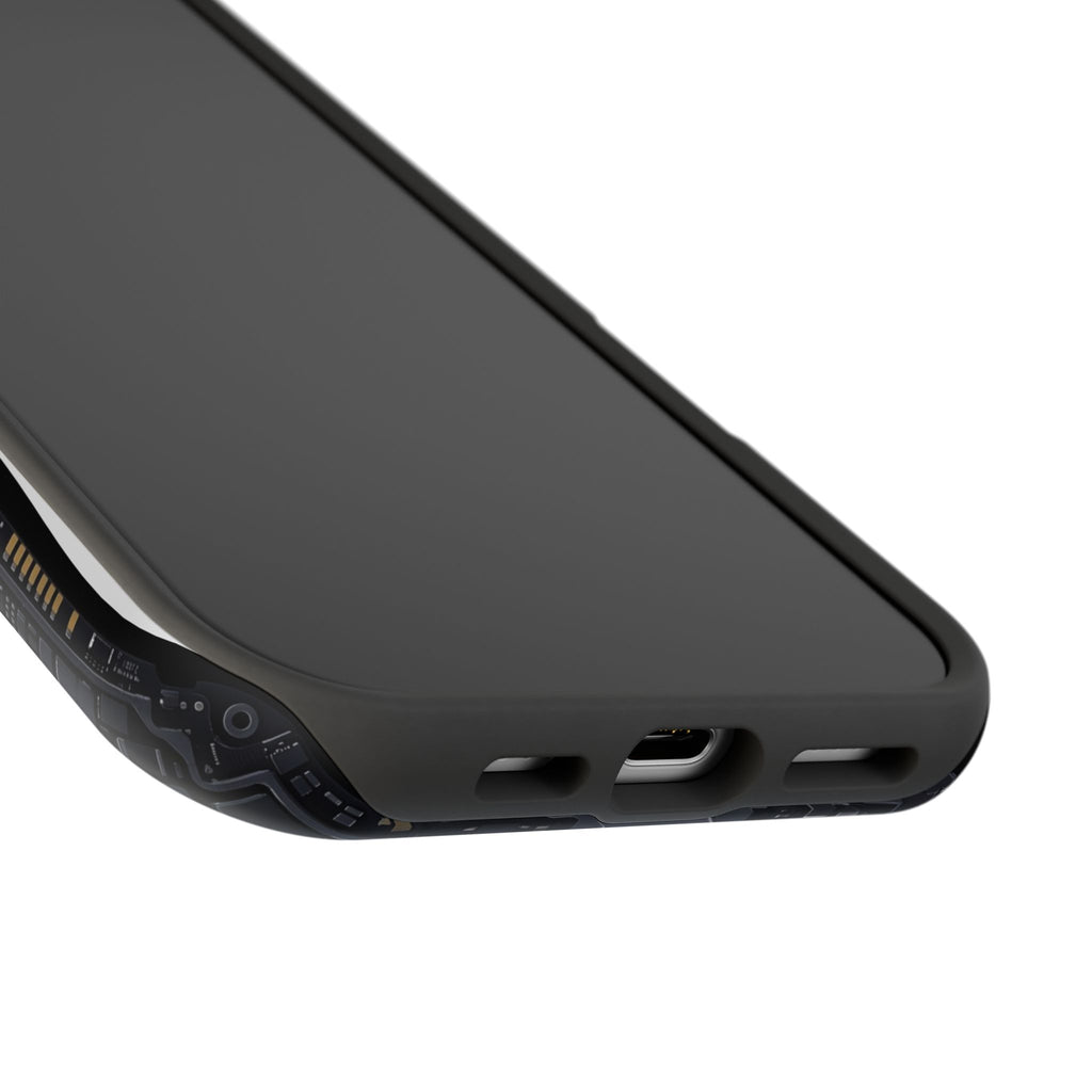 Cyan Bolt Electrician Phone Case — Electric Circuit Wireless Charging Cover