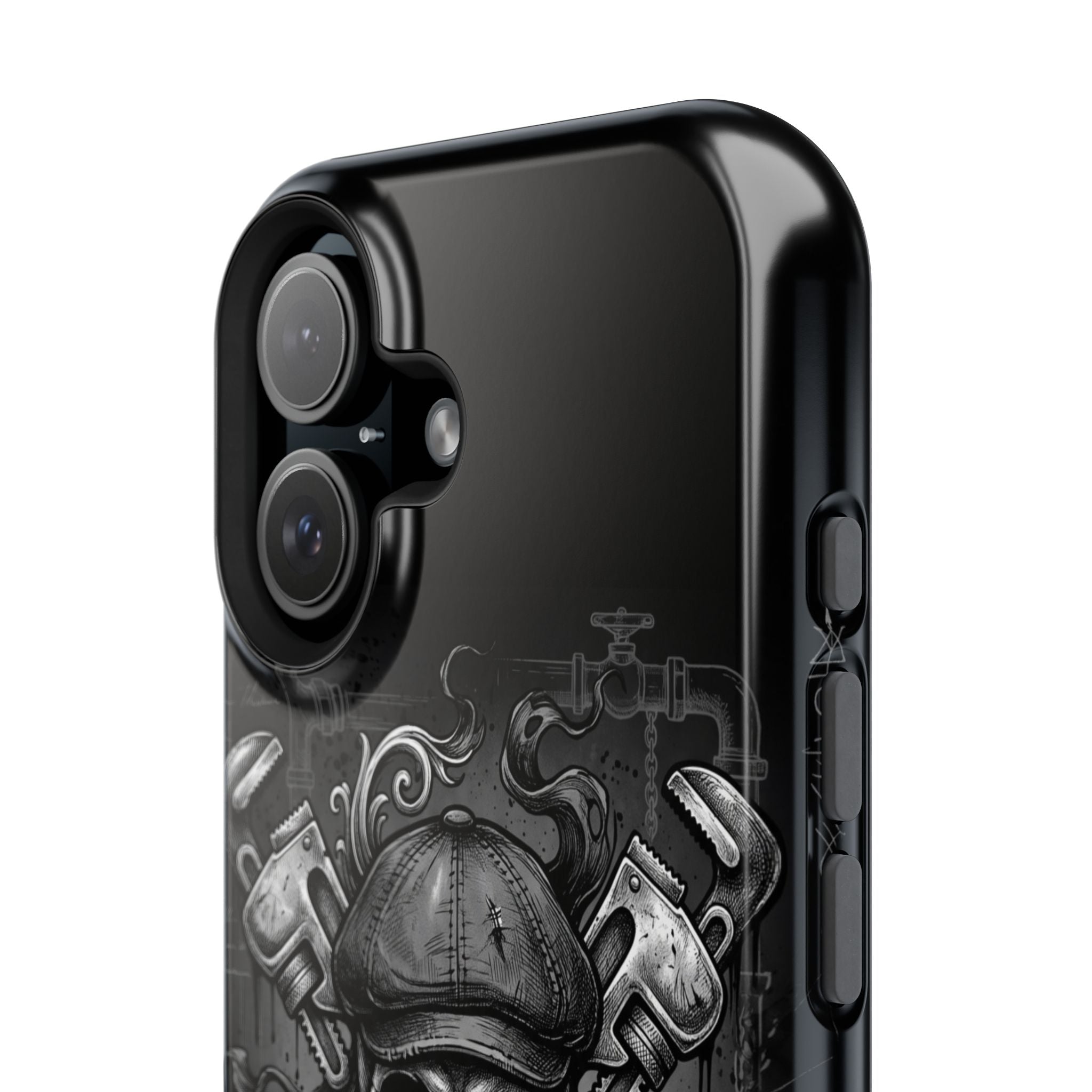 Skull & Wrenches Plumber Phone Case — Wireless Charging Cover