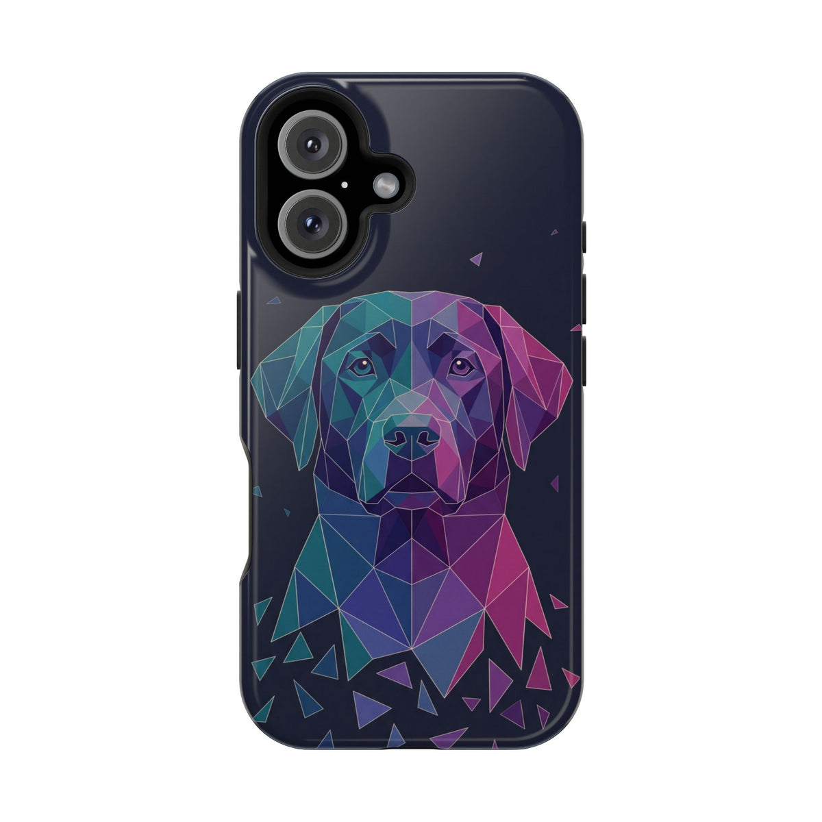 Geometric Labrador Phone Case — Tough Magnetic Case with Wireless Charging