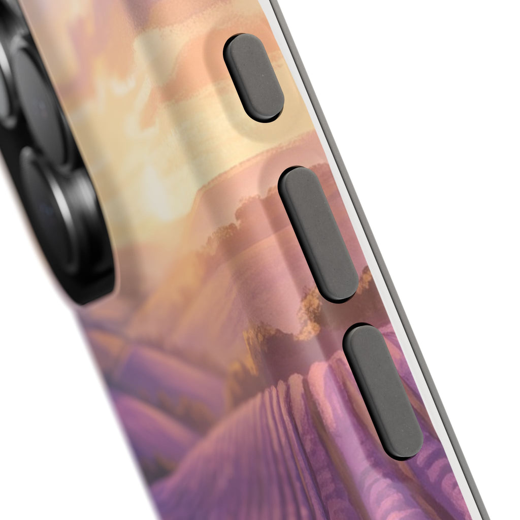 Personalized Dachshund Lavender Field Phone Case — Wireless Charging Cover
