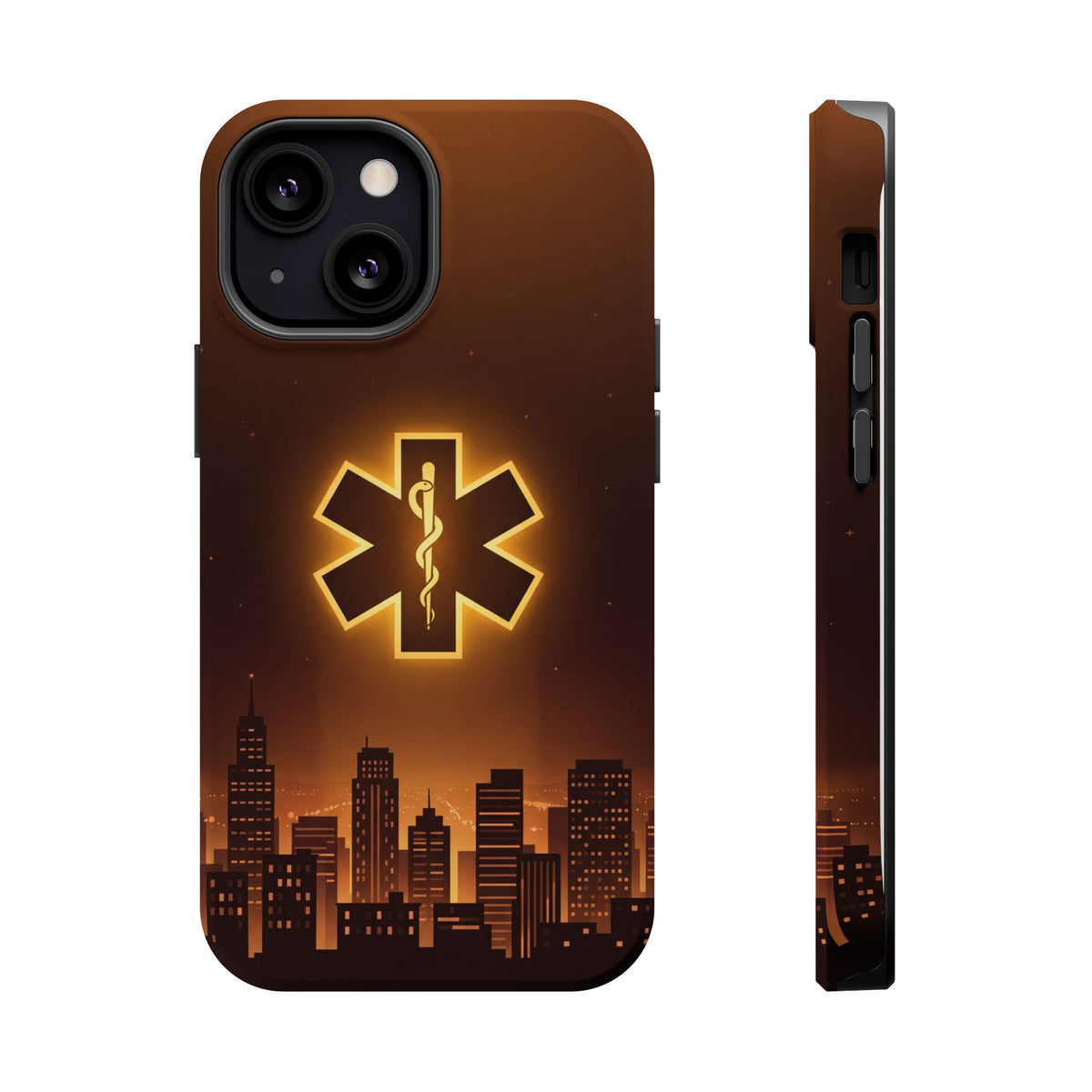 Paramedic/EMT Skyline Phone Case — Magnetic Wireless Charging Cover