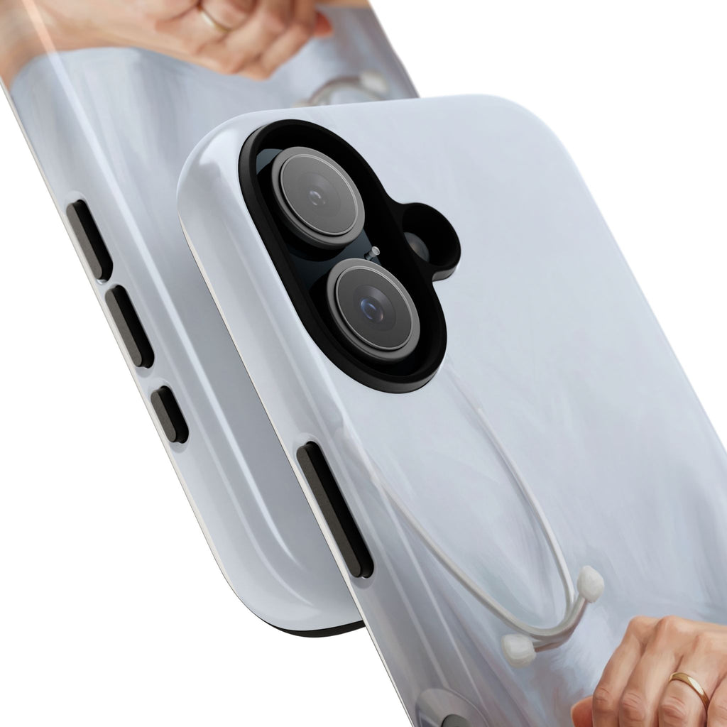 Nurse's Comforting Hands Phone Case | Caring Hands & Stethoscope Illustration | iPhone & Samsung