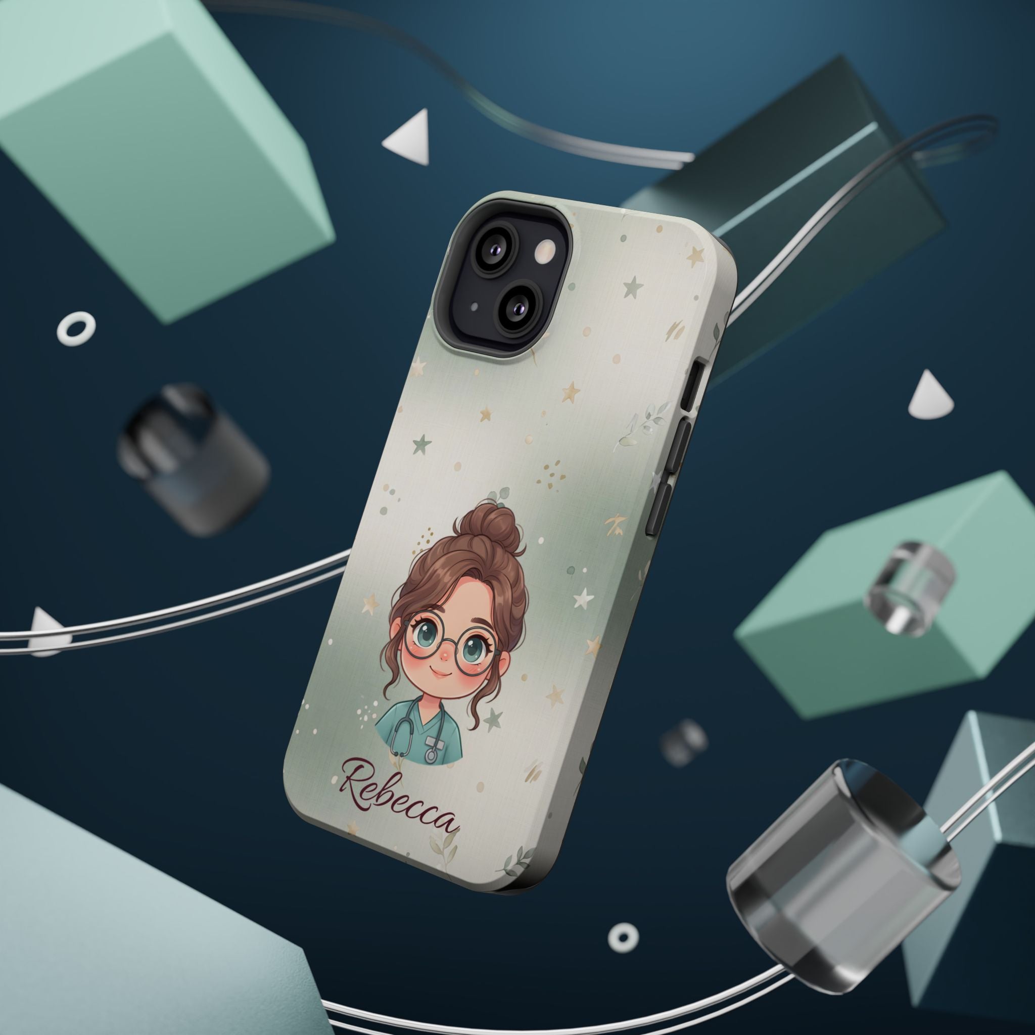 Personalized Starry Nurse Phone Case — Wireless Charging Cover