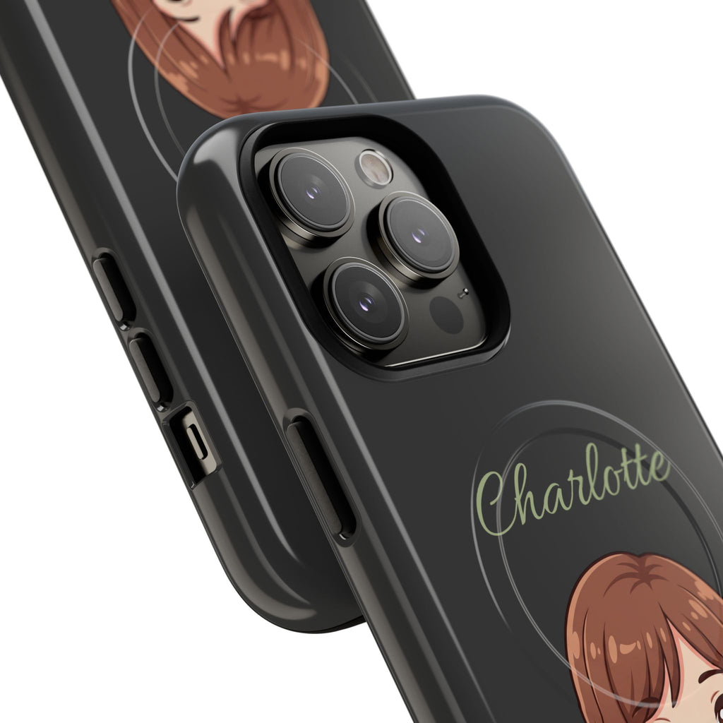 Personalized Tough Magnetic Phone Case | With Custom Name – Cute Illustrated Nurse Character Case for iPhones