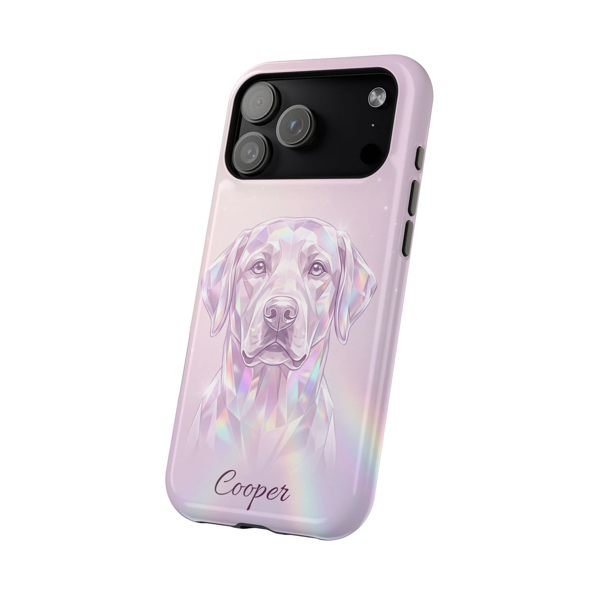 Personalized Crystal Prism Labrador Phone Case — Tough Magnetic Case with Wireless Charging
