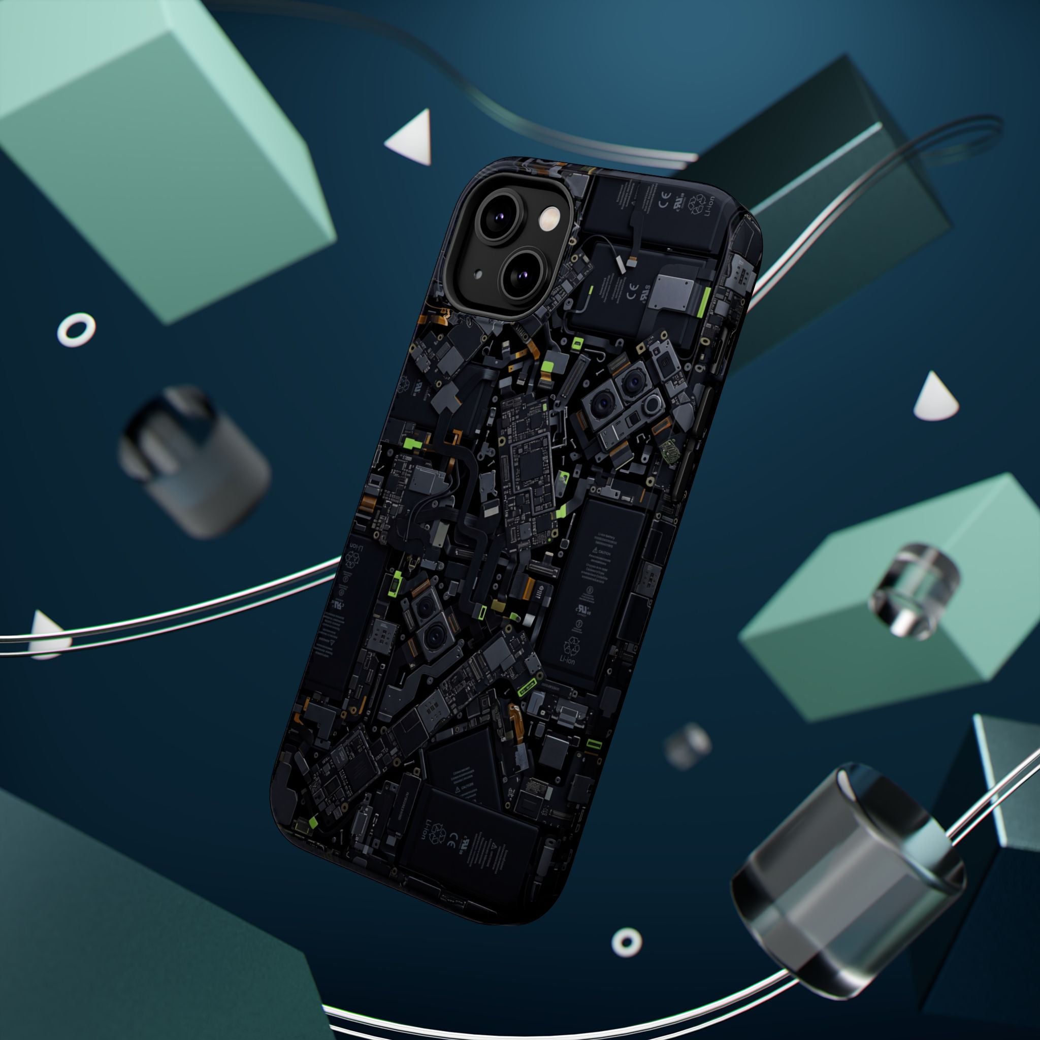 Circuit Core Phone Case — Motherboard Print Wireless Charging Cover