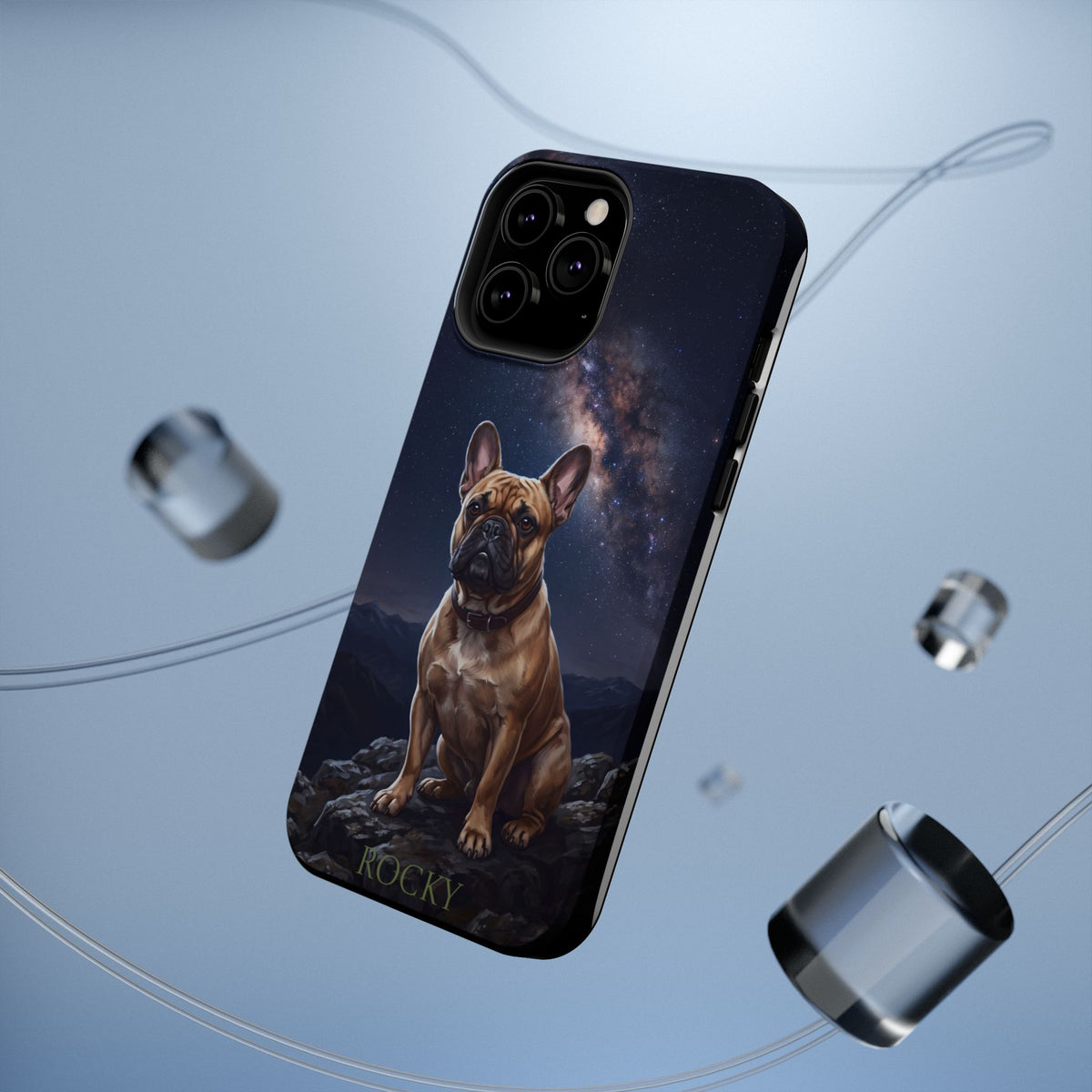 Personalized French Bulldog Starry Night Sky Phone Case — Wireless Charging Cover
