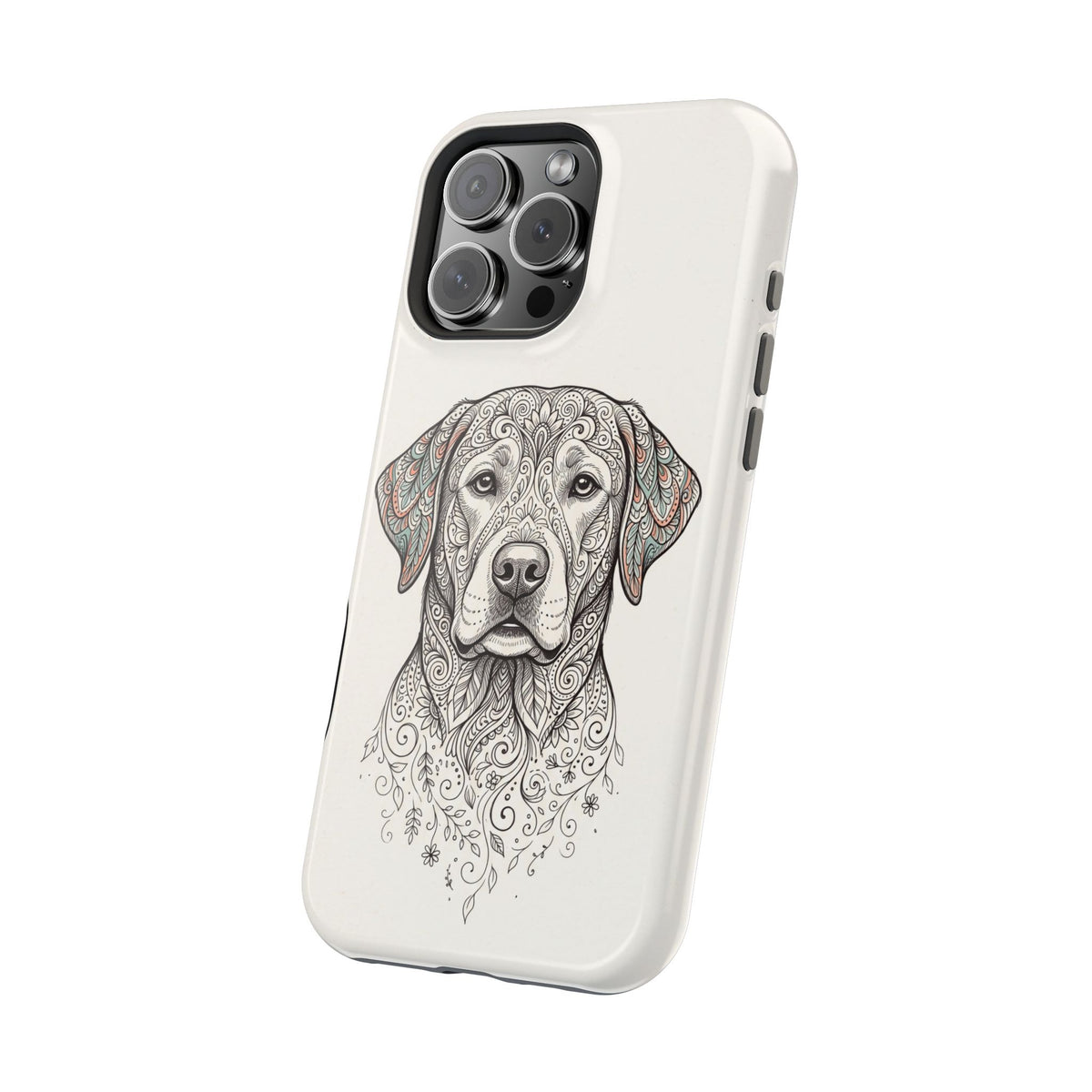 Mandala Labrador Phone Case — Tough Magnetic Case with Wireless Charging