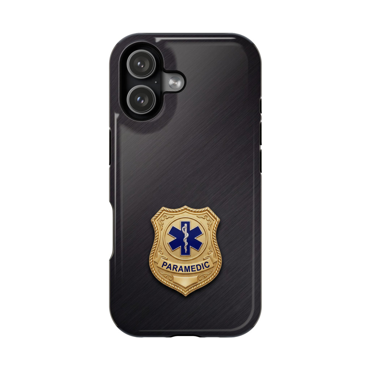 Gold Paramedic Badge Phone Case — Magnetic Wireless Charging Cover
