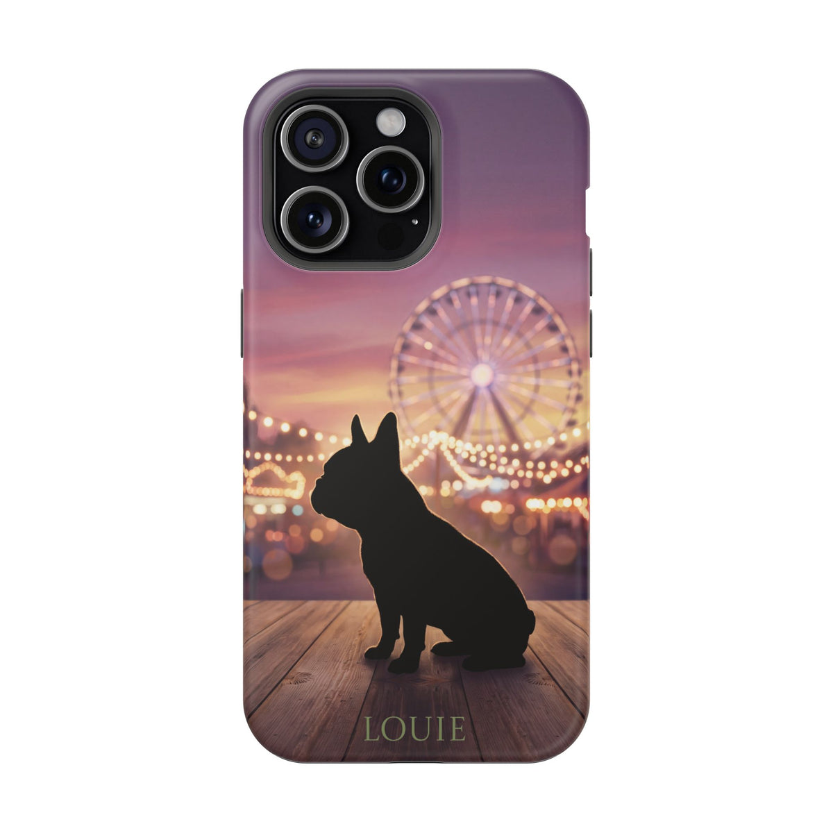 Personalized French Bulldog Carnival Nights Phone Case — Wireless Charging Cover