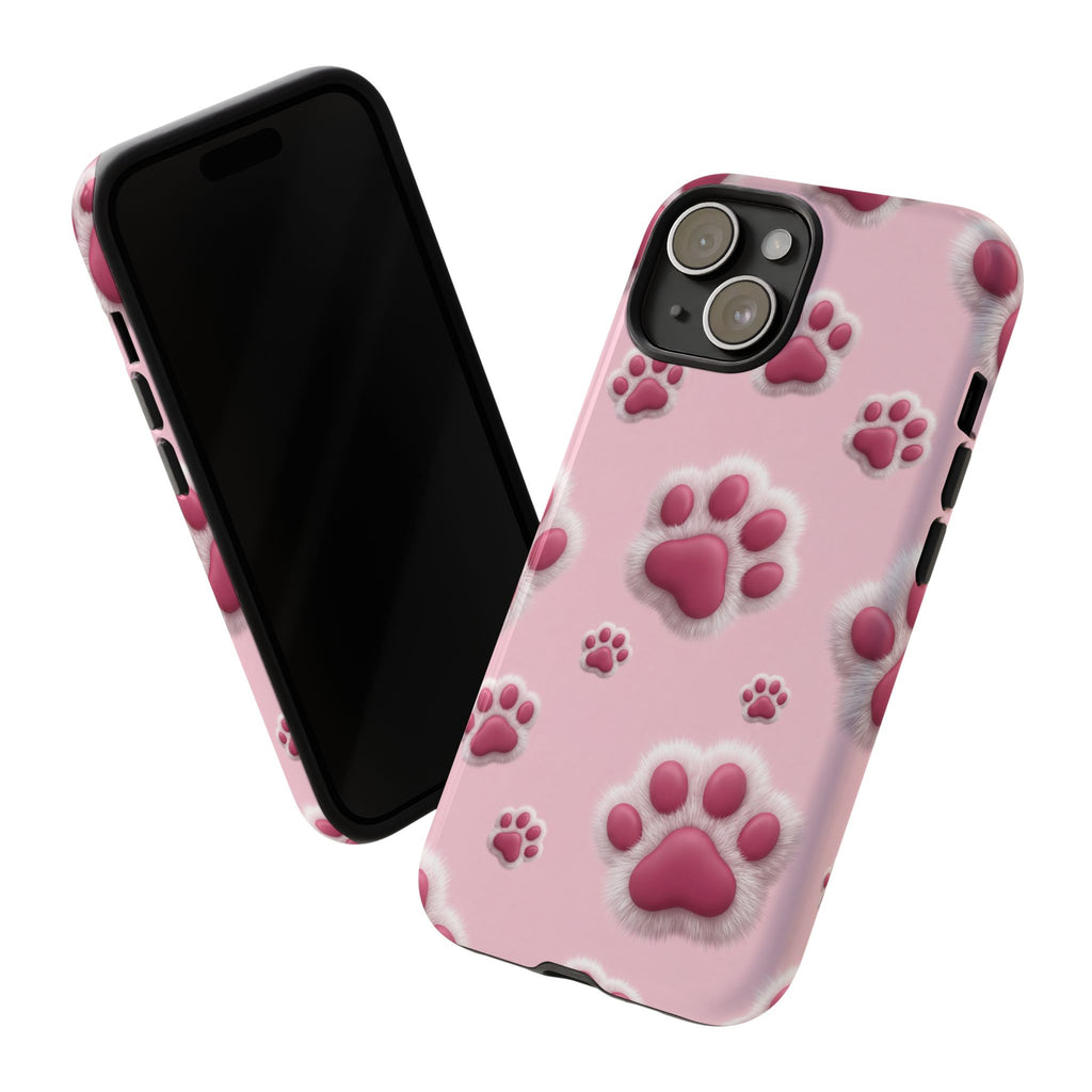 iphone & Samsung - Pink Paws Tough Phone Case — Cute Protective iPhone Cover