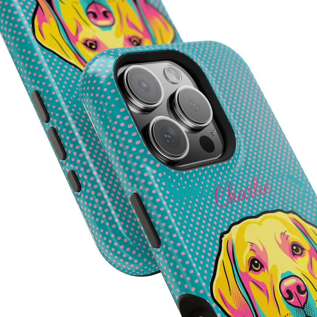 Personalized Pop Art Labrador Phone Case — Tough Magnetic Case with Wireless Charging