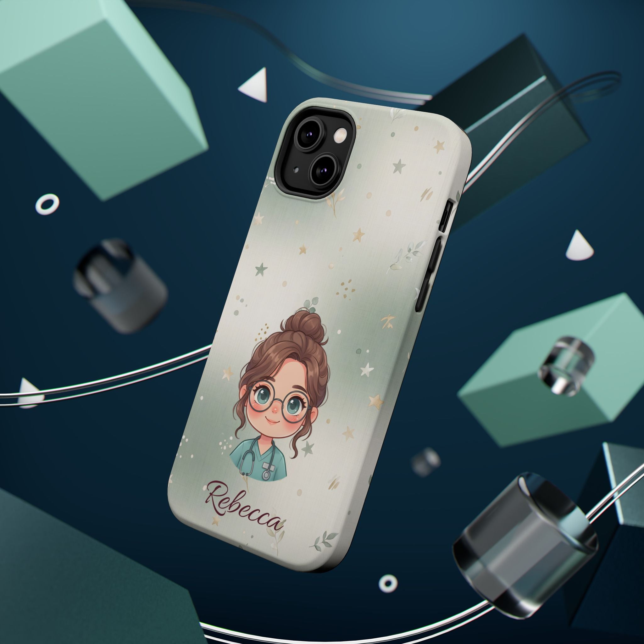 Personalized Starry Nurse Phone Case — Wireless Charging Cover