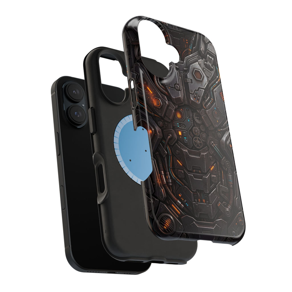 Mech Armor Phone Case — Industrial Circuit Wireless Charging Cover