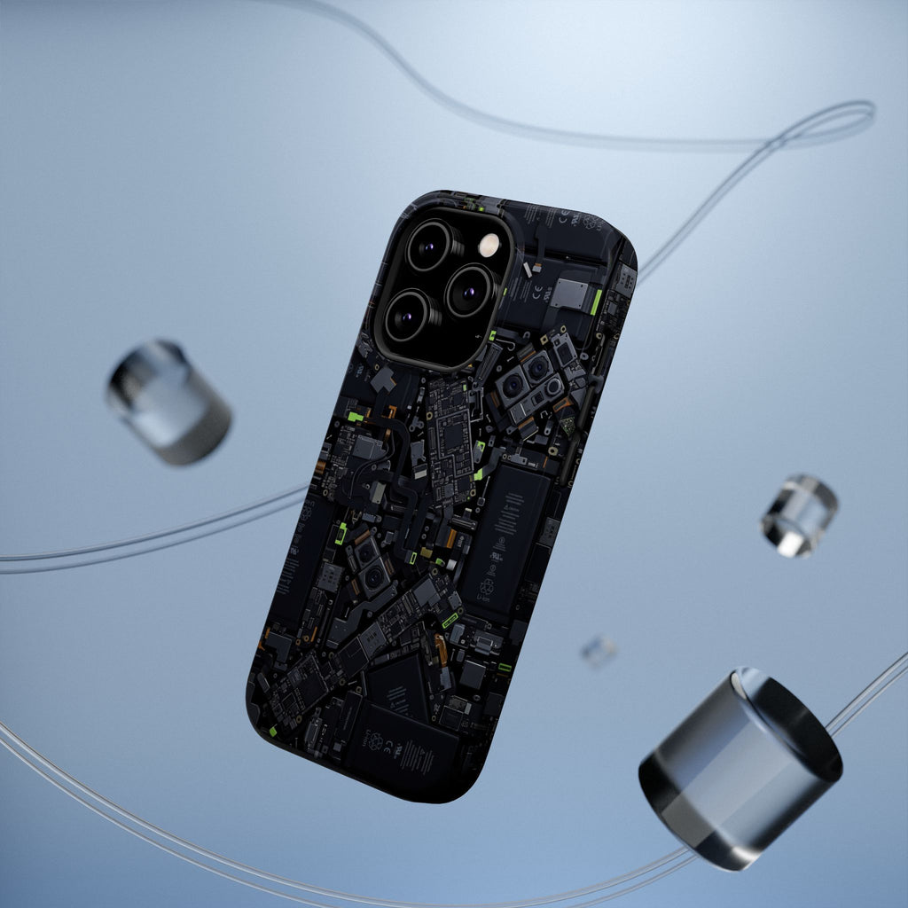 Circuit Core Phone Case — Motherboard Print Wireless Charging Cover