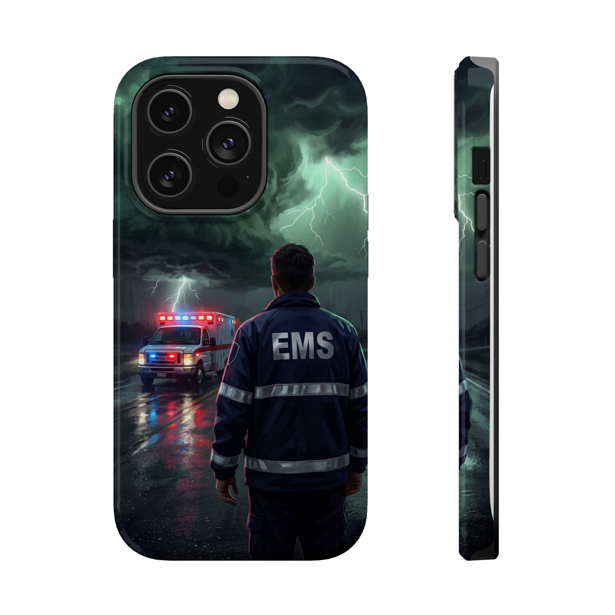 EMS Green Storm City Phone Case — Magnetic Wireless Charging Cover