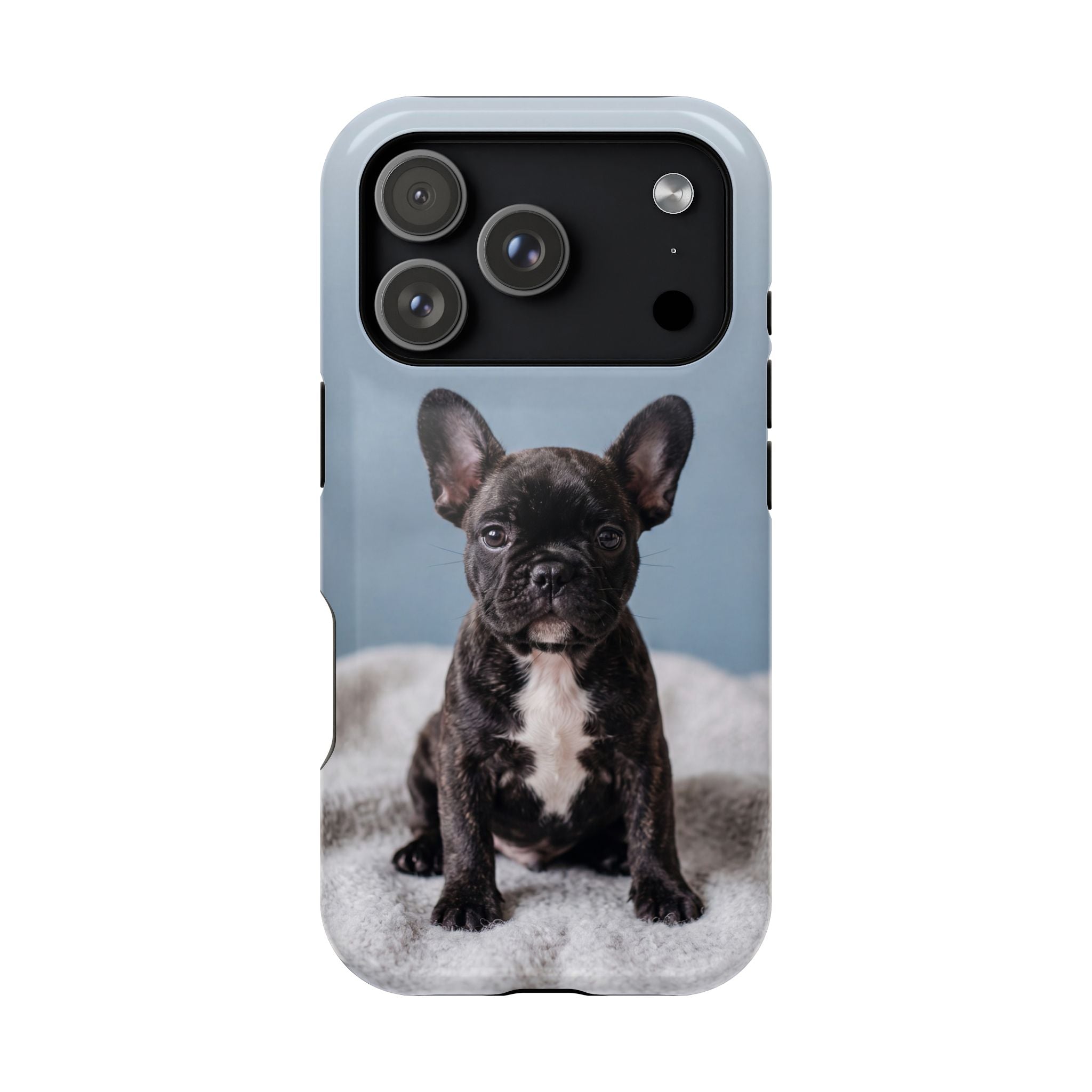 French Bulldog Puppy Phone Case — Impact-Resistant Wireless Charging Cover