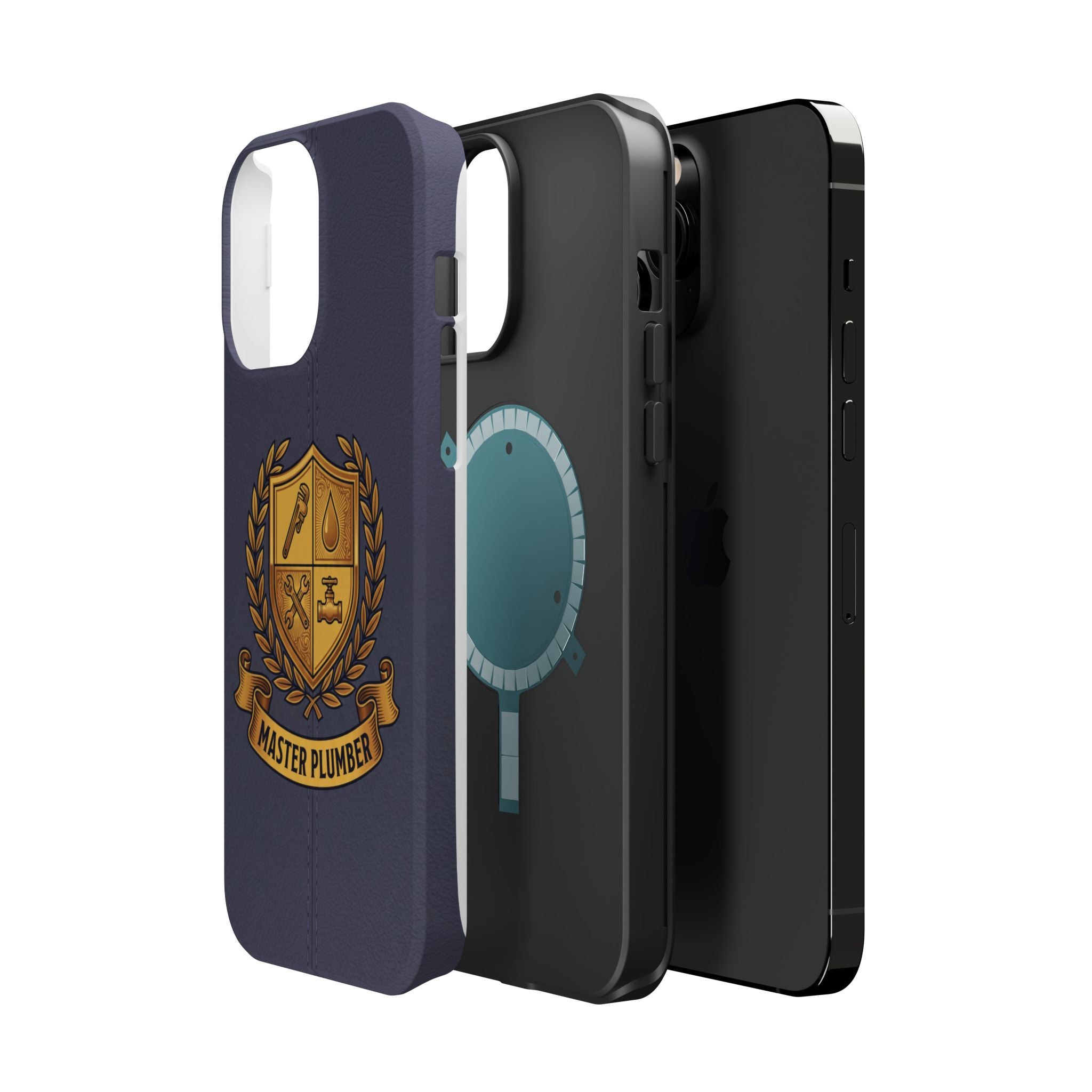 Master Plumber Crest Phone Case — Heraldic Shield Wireless Charging Cover