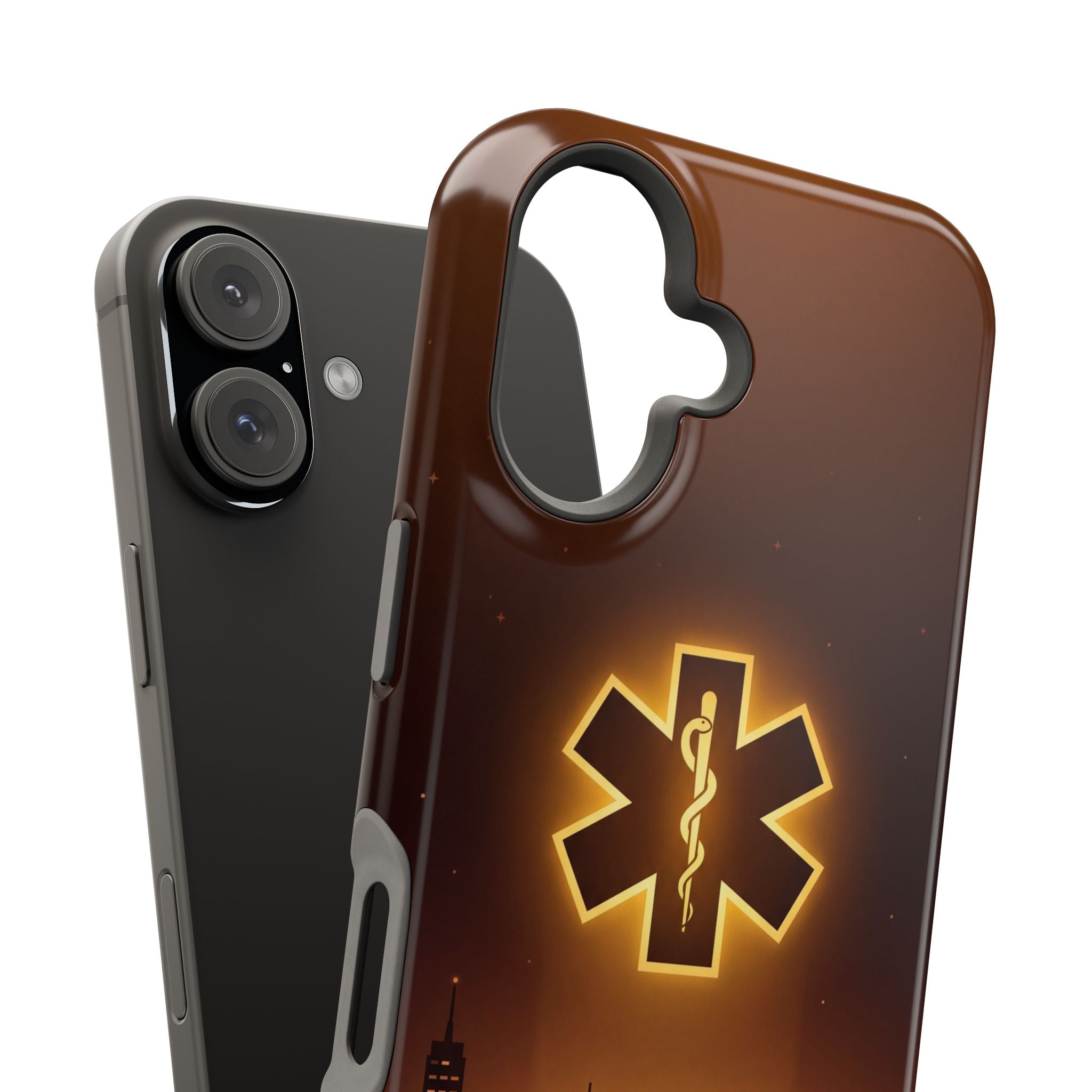 Paramedic/EMT Skyline Phone Case — Magnetic Wireless Charging Cover