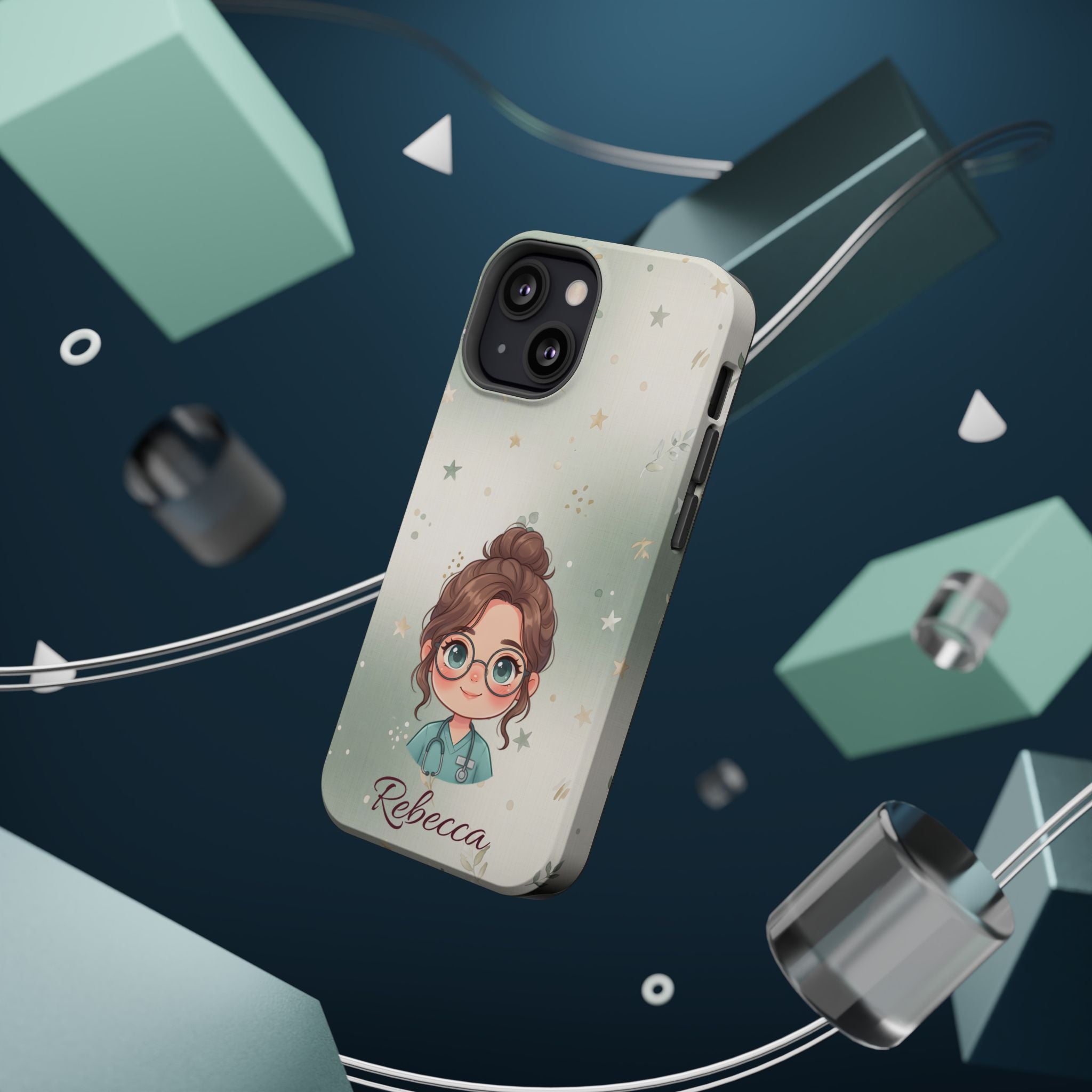 Personalized Starry Nurse Phone Case — Wireless Charging Cover