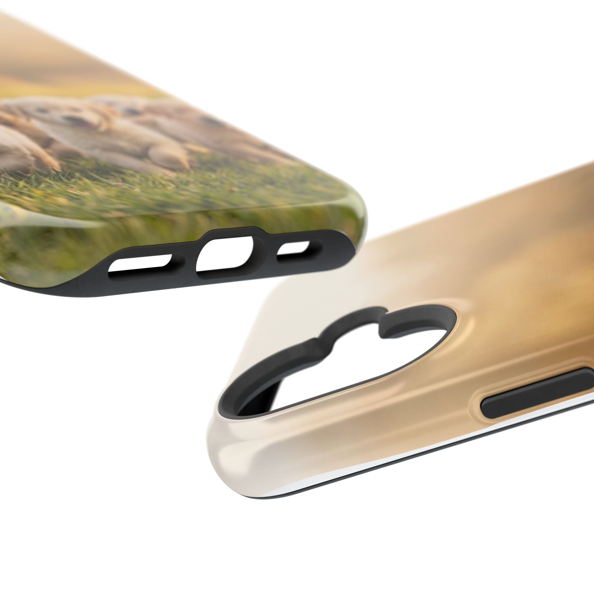 Golden Retriever Puppies Phone Case — Impact-Resistant Wireless Charging Cover