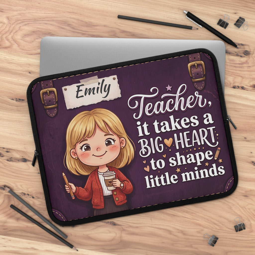 Personalized Teacher Laptop Sleeve | Custom Name Gift | Teacher Appreciation Gift