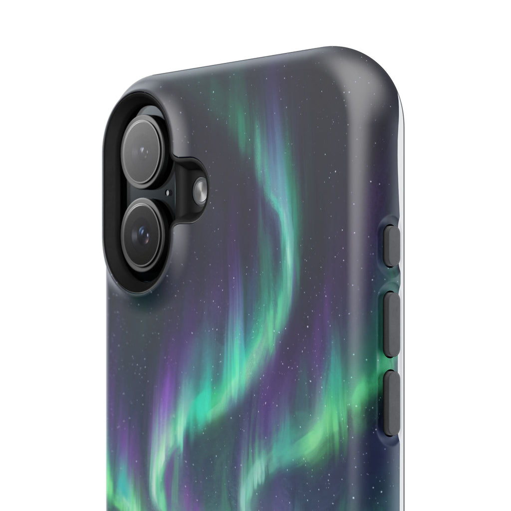 Personalized Dachshund Northern Lights Phone Case — Wireless Charging Cover