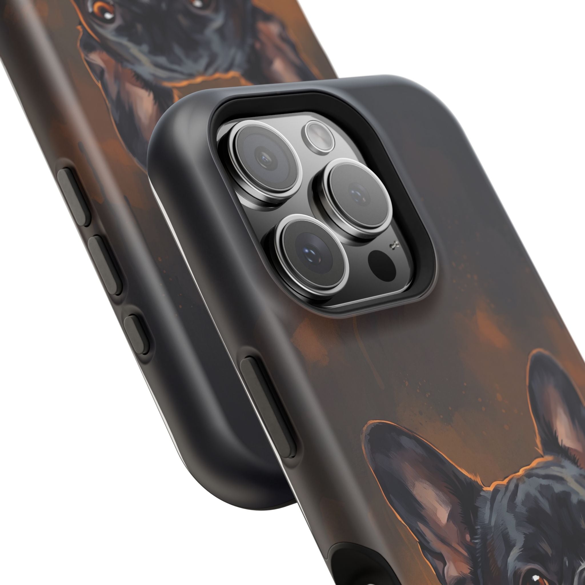 French Bulldog Portrait Phone Case — Impact-Resistant Wireless Charging Cover