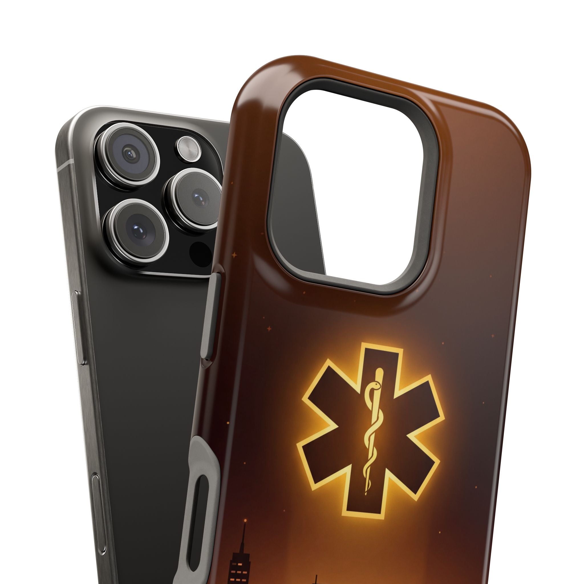 Paramedic/EMT Skyline Phone Case — Magnetic Wireless Charging Cover
